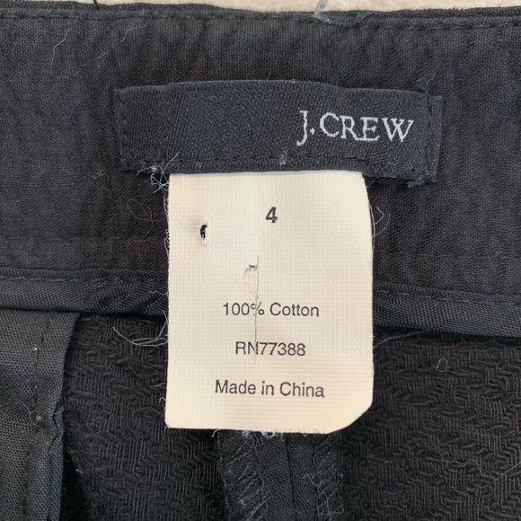 J. Crew 💯% Cotton Women’s Black Pants Size 4 - Picture 10 of 16